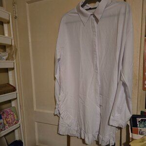 New Women's Casual Square Neck Blouse - Lightweight Semi-Sheer Long Sleeve Shirt